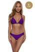 Luli Fama Purple Ocean Triangle Halter Top